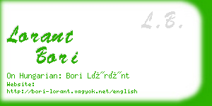 lorant bori business card